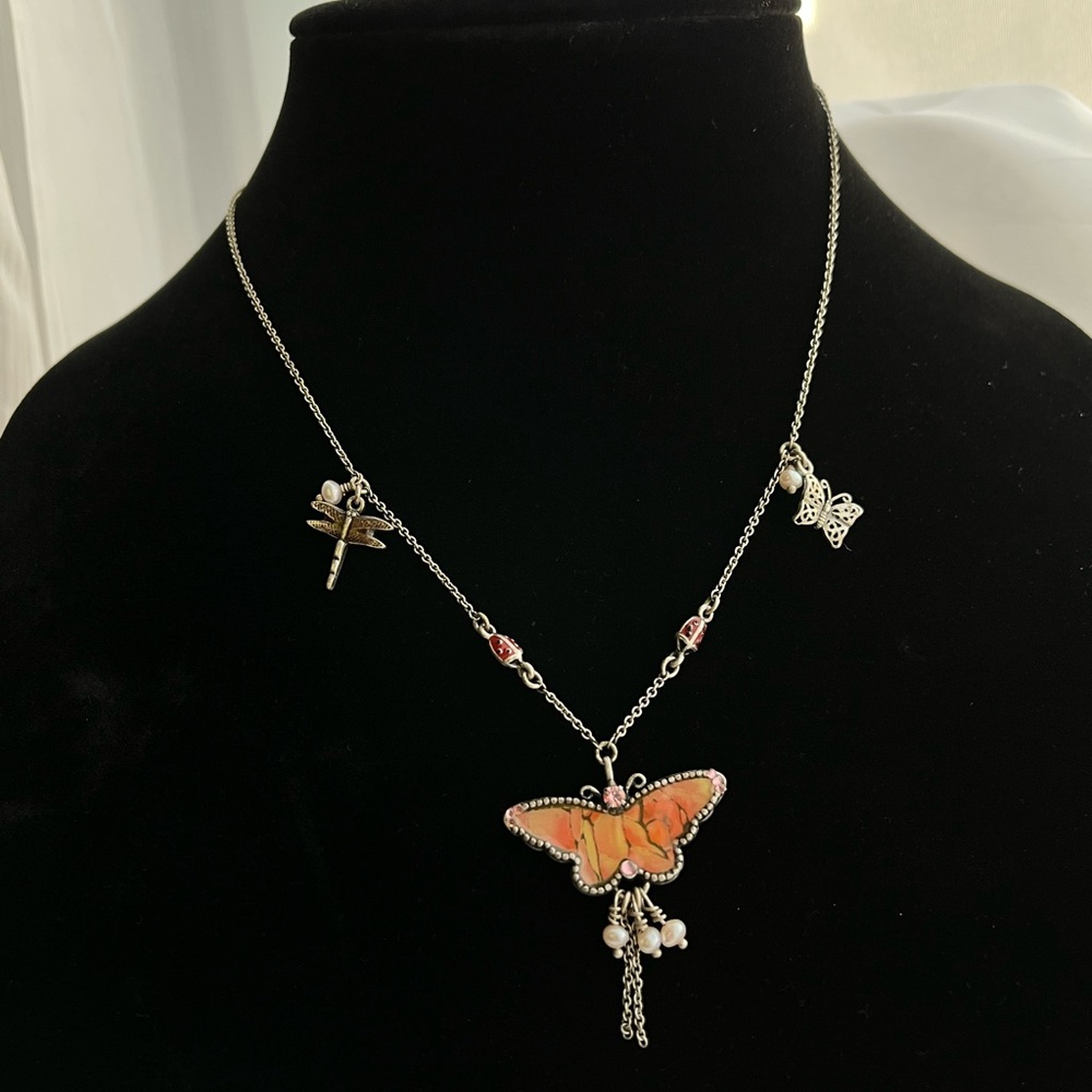 Vintage pilgrim butterfly necklace